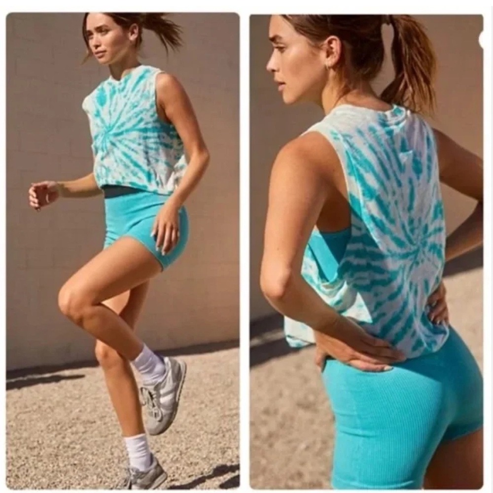 WB2 Free People Movement Hit The Slopes Tank Top Tie Dye Sleeveless Activewear